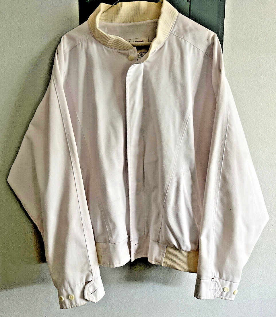 LONDON FOG WHITE SIZE 46 JACKET WINDBREAKER COAT | eBay
