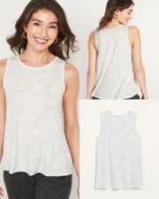 Old Navy Women's Sleeveless Luxe T-Shirt Tank Top Space Dye Size XXL