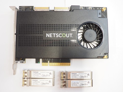 NetScout NT40E3-4-PTP 073-011901-07 4-Port 10GB SFP+ Analyzer Card w/ 4 x SFP - Picture 2 of 11