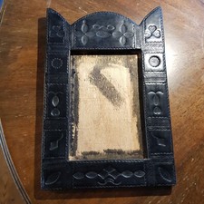 TUAREG MALI Handgefertigter Bilderrahmen Einschubrahmen Leder schwarz