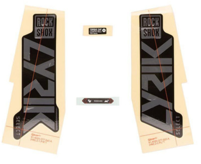 Genuine RockShox Fork Decal Kit for Lyrik Select 27/29 MGRY/BLK - NEW