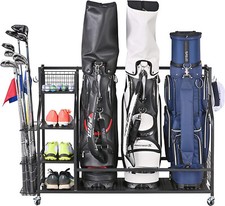 Golf Storage Garage Organizer, Golf Bag Storage Stand