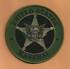 UNITED STATES MARSHAL SERVICE SHOULDER PATCH 4" GREEN