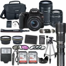 Canon EOS Rebel SL3 DSLR Camera Bundle Black with Canon EF-S 18-55mm...