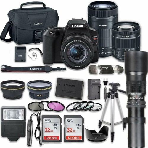 Canon EOS Rebel SL3 DSLR-Kamera Bundle (schwarz) mit Canon EF-S 18-55mm... - Bild 1 von 6
