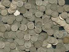 500 Grams of Post 1946 Threepence Silver coins. 50% Silver. Over 350 coins. 18.00 per troy oz