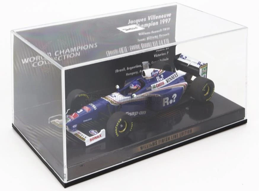 1:43 1997 Jacques Villeneuve -- Campeón del Mundo -- Williams FW19 -- Minichamps F1 Foto 4 de 4