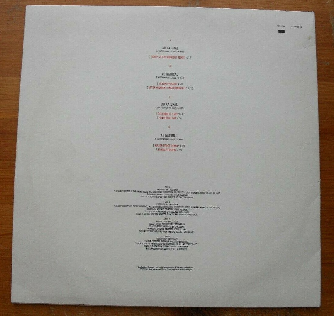 SWEETBACK - AU NATURAL - PROMO EPIC 1997 | eBay UK