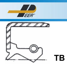 PEER POS-13721031-TB NBR Double Lip Oil Seal, 1.375" x 2.106" x 0.313"