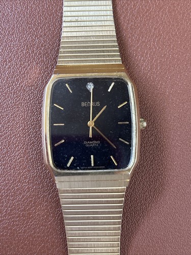 VINTAGE MEN QUARTZ WRISTWATCH Benrus Diamond - Picture 9 of 10