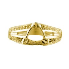 925 Sterling Silver 7mm Trillion Semi Mount Three-Stone Ring For Engagement Ring