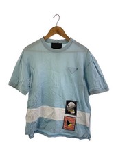 PRADA PRADA T Shirt L Cotton Blue UJN655