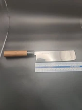 Vintage Japanese Nakiri Chefs Knife From Japan Fully Restored Noshu Masamune