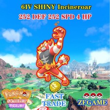 ✨POKEMON 6IV SHINY Incineroar + EVS 🚀 SCARLET and VIOLET ✨Online delivery⚡ ENG