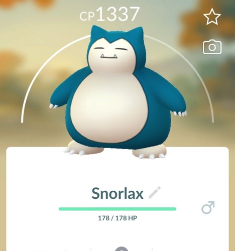 Snorlax Pokemon #0143 GO TD