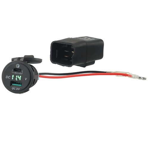 For Versys650 1000 Ninja400 Fast Charging Relay with TYPE C USB For QC3 0 - Photo 3/12