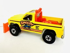 1981 Hot Wheels Super Scraper Speedy Removal Yellow Blackwall No.1129 Plow Truck