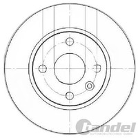 2X Japko Bremsscheiben Hinten 240Mm Voll Passend FÜR Opel Combo Corsa Tigra