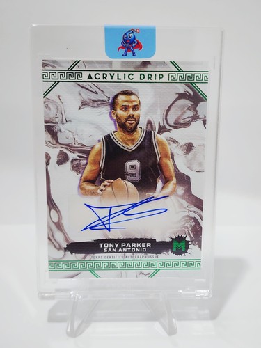 2023-24 Topps Motif Acrylic Drip Green Autographs Tony Parker /10