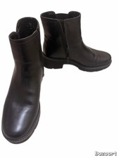 Womens Black Ankle Bootie Boots Side Zip Roun...