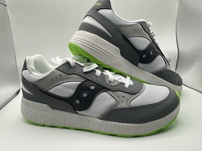 Saucony Kids' Eclipse White/Grey/Lime 4 Youth / 5.5 Women s 