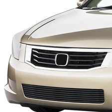 For Honda Accord 08-10 APG 1-Pc Black 8x6 mm Horizontal Billet Bumper Grille