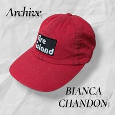 BIANCA CHANDON Red Baseball Cap with Fire Isl...