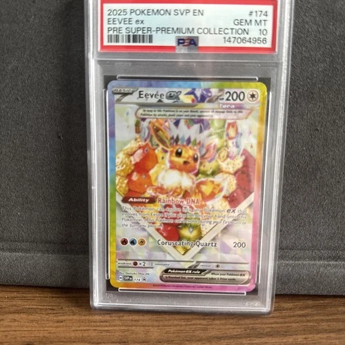 Pokemon Prismatic Evolutions Super-Premium Collection #174 Eevee EX, PSA 10
