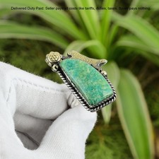 Valentines Sale Heart Chakra Natural Amazonite 925 Silver Artisan Promise Ring