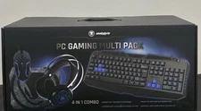 4 IN 1 PC Gaming Keyboard Mouse Gaming Headset Set LED Backlit w/ Mouse Pad NEW