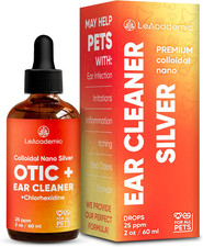 Dog Ear Cleaner OTIC Solution  Dog Ear Infection Treatment  Silver Cleaner 