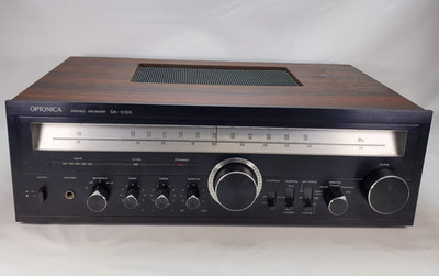 *READ Desc** Optonica SA-5105 Vintage Stereo Receiver Wood Case AM/FM POWERS ON