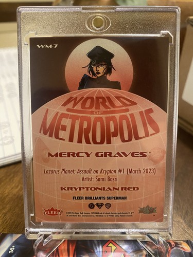 MERCY GRAVES 2025 Fleer Brilliants WORLD Of METROPOLIS KRYPTONIAN RED 1:160 Sp - Picture 2 of 2