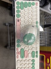 FD Wireless Keyboard and Mouse Combo - 2.4GHz USB Cordless, Cute Round Keys, ...