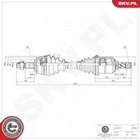 Esen SKV Antriebswelle 40SKV389 FüR Opel Corsa S07 X15 Adam M13 L08 L68 LPG
