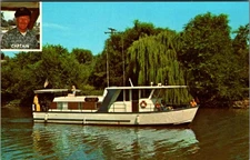 Vintage Southern Comfort Postcard Southern Comfort Boat Stockton California