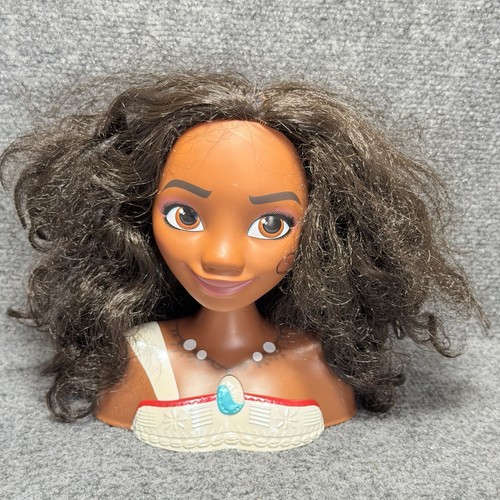Disney Moana Bust Hairstyling Doll Just Play About (8”) Collect Hairstyle Doll