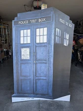 Vintage Cardboard Sign Advertising Display Doctor Who BBC Police Box Sign 1996