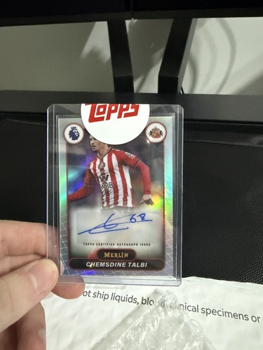 Topps Premier League Merlin 2026 Chemsdine Talbi Sunderland Auto Insert MV-CT