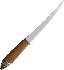 Marttiini Kitchen Knife X46Cr13 Steel Blade Curly Birch Handle 552017