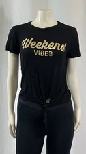 Dirtee Laundry Weekend Vibes Graphic T Shirt Short Sleeve Tie Hem Size Small