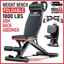 1000 LBS Adjustable Utility Weight Bench Home Gym Fitness Workout Exercise Bench
