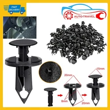 8mm 120PCS Bumper Clips Retainer Auto Car Plastic Rivets Fastener Fender Push