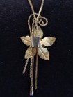 Gold Toned Flower 28” Necklace with Adjustable Slide (#4320). — photo 3