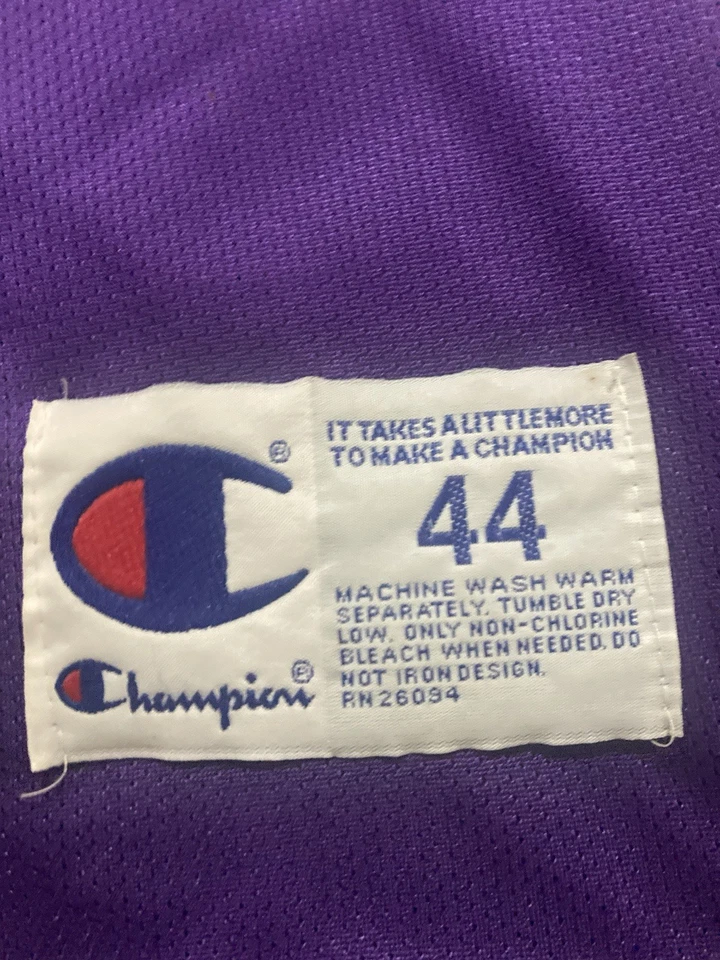 Vintage Champion- Karl Malone- Utah Jazz Jersey (purple) size 44 Large Rare - Image 2 of 4