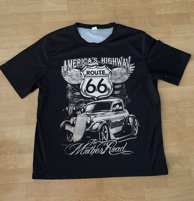 Vintage America's Highway Route 66 black and white T-shirt