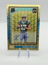 2024 Donruss Optic Xavier Legette Gold Vinyl 1/1 Rated Rookie Auto Panthers