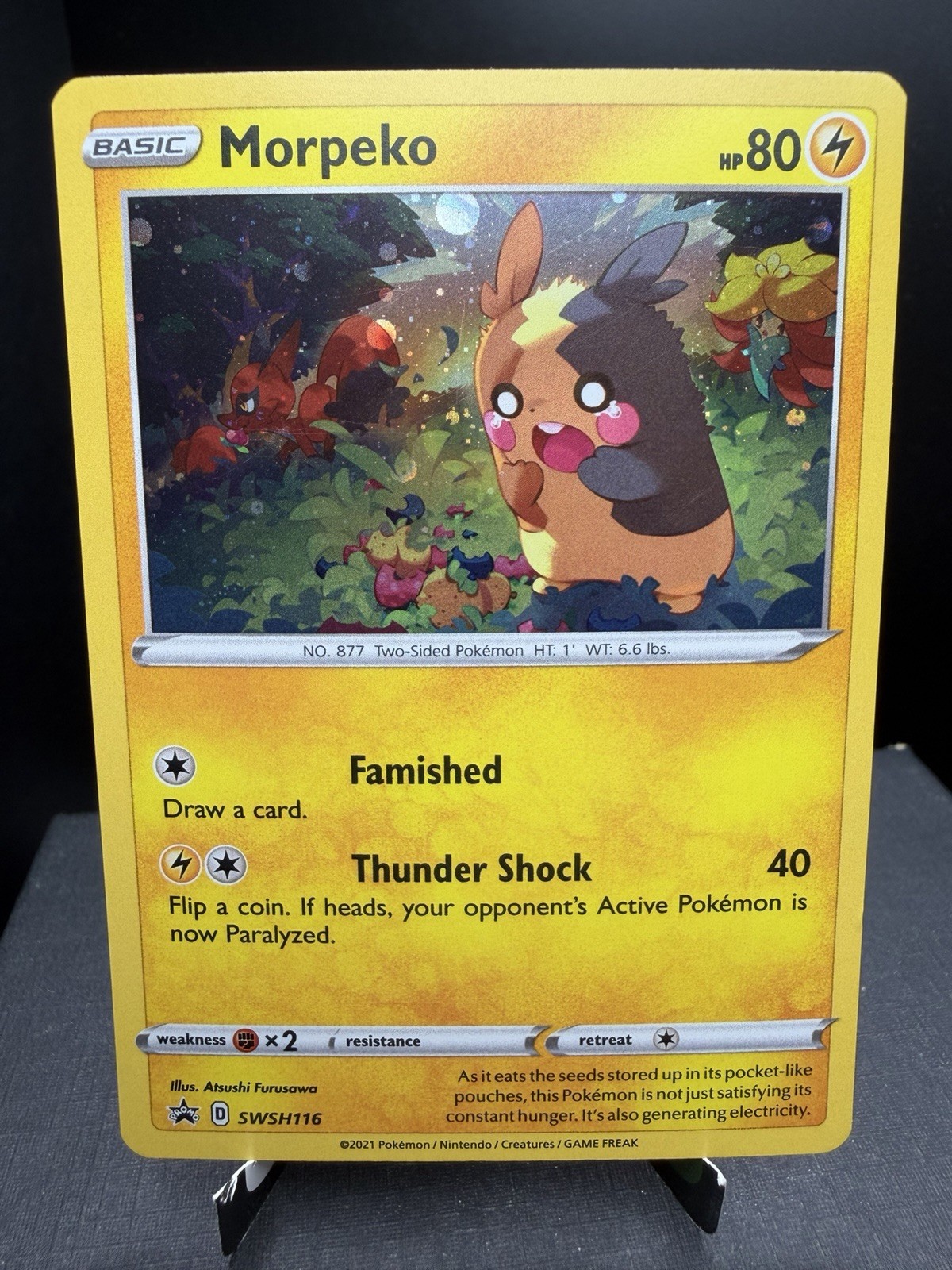 Pokemon TCG Sword & Shield Morpeko SWSH116 Black Star Promo Holo NM!