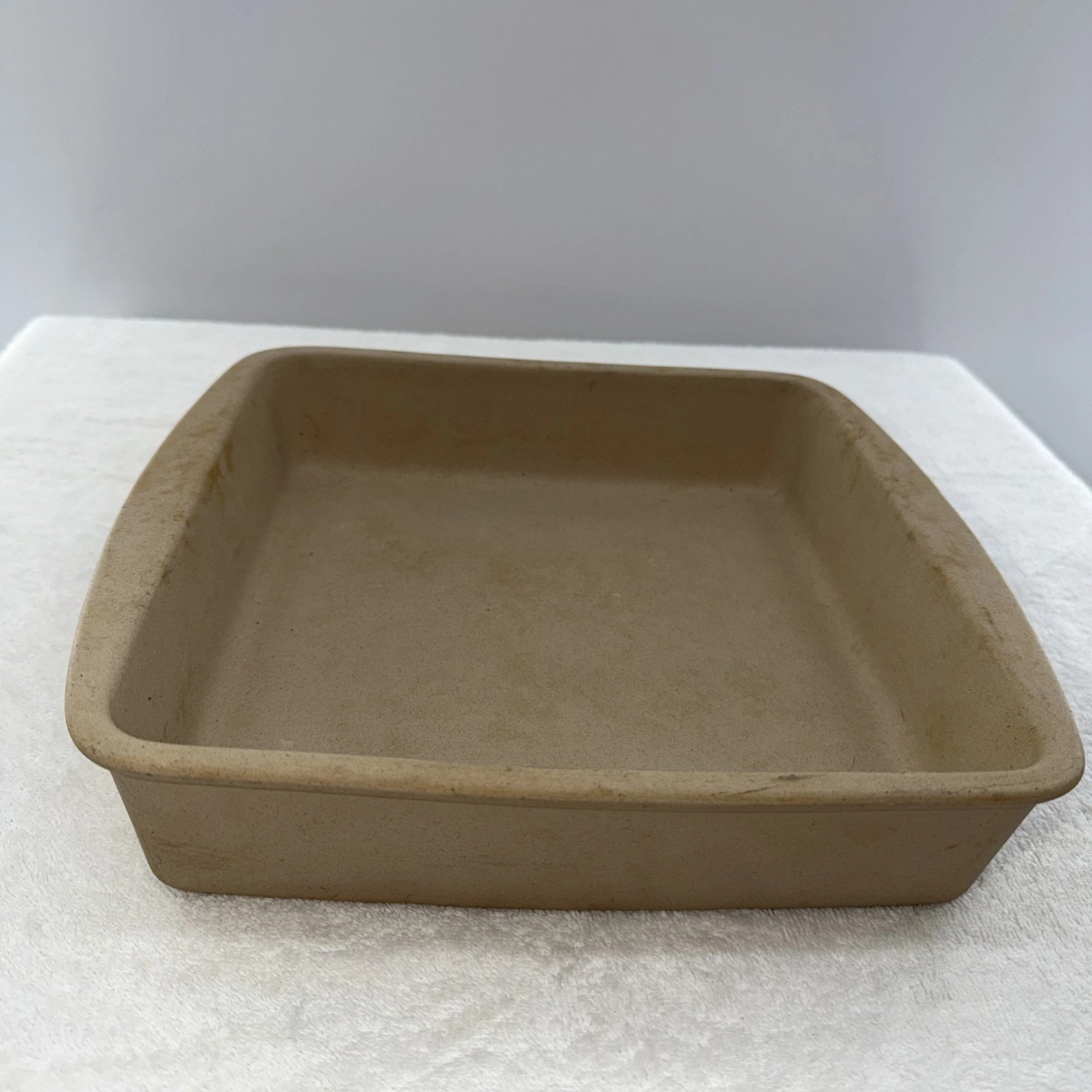 Pampered Chef Square Baking Pan Dish Stone Baker 9x9 1490 9in