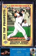 2012 Choice New York-Penn League *Brandon Nimmo **Card #7** AUTO (RC) RARE